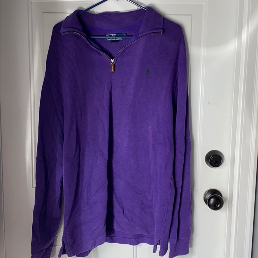 Men’s Purple polo quarter zip